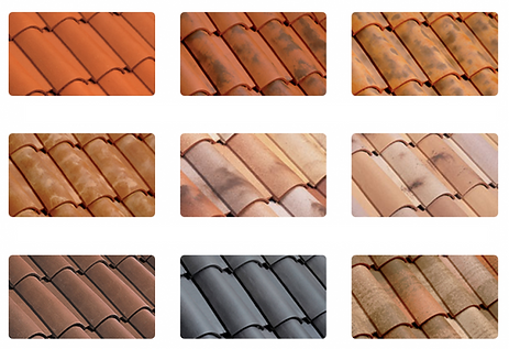 Nuancier des couleurs de tuiles mises en oeuvre par Vision Bois Métal à Biscarrosse
