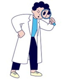 graphic of person looking through a microscope