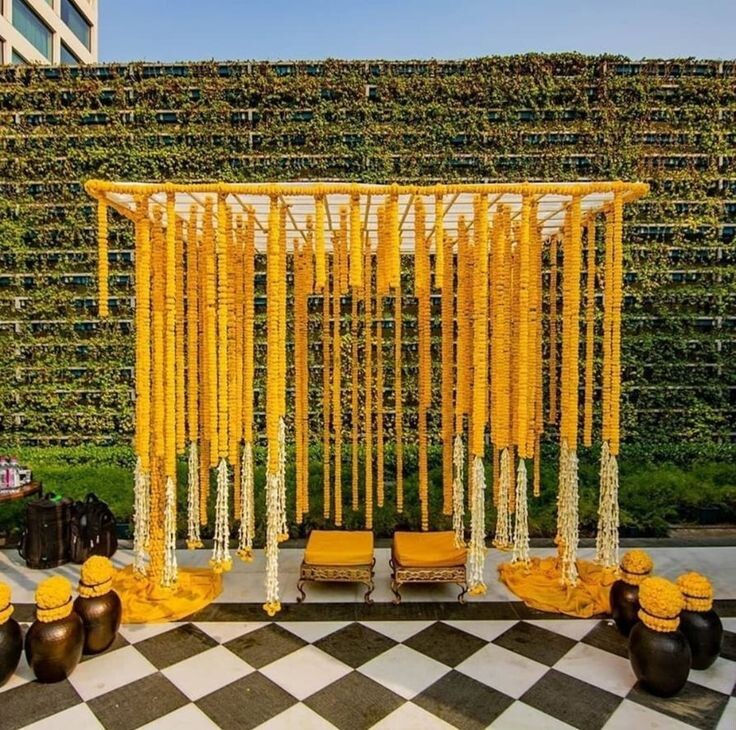 Marigold Curtain Haldi Decor