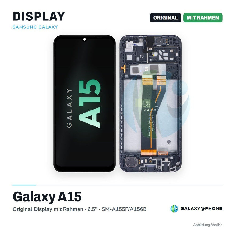 Samsung Galaxy A15 Original Display mit Rahmen