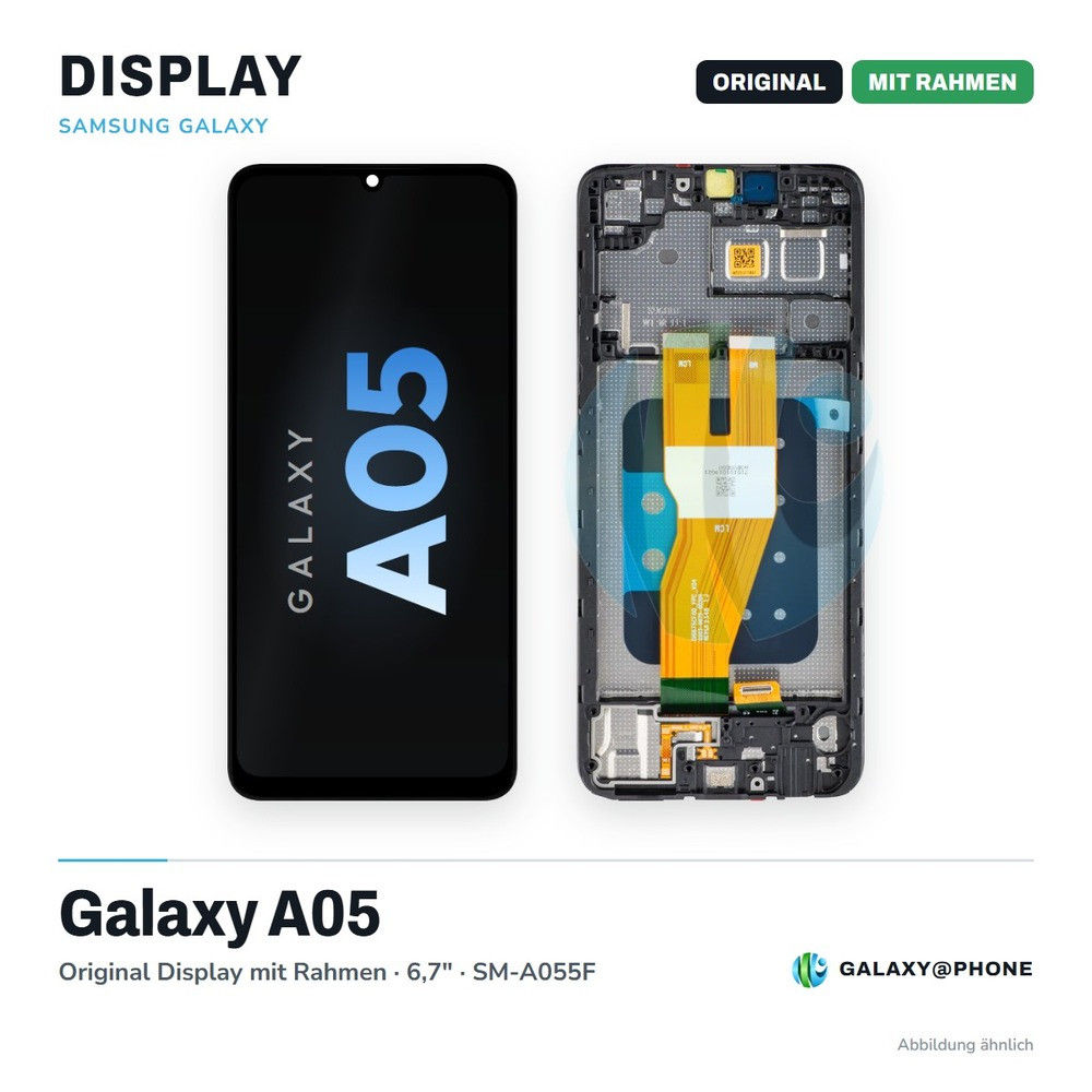 Samsung Galaxy A05 Original Display mit Rahmen