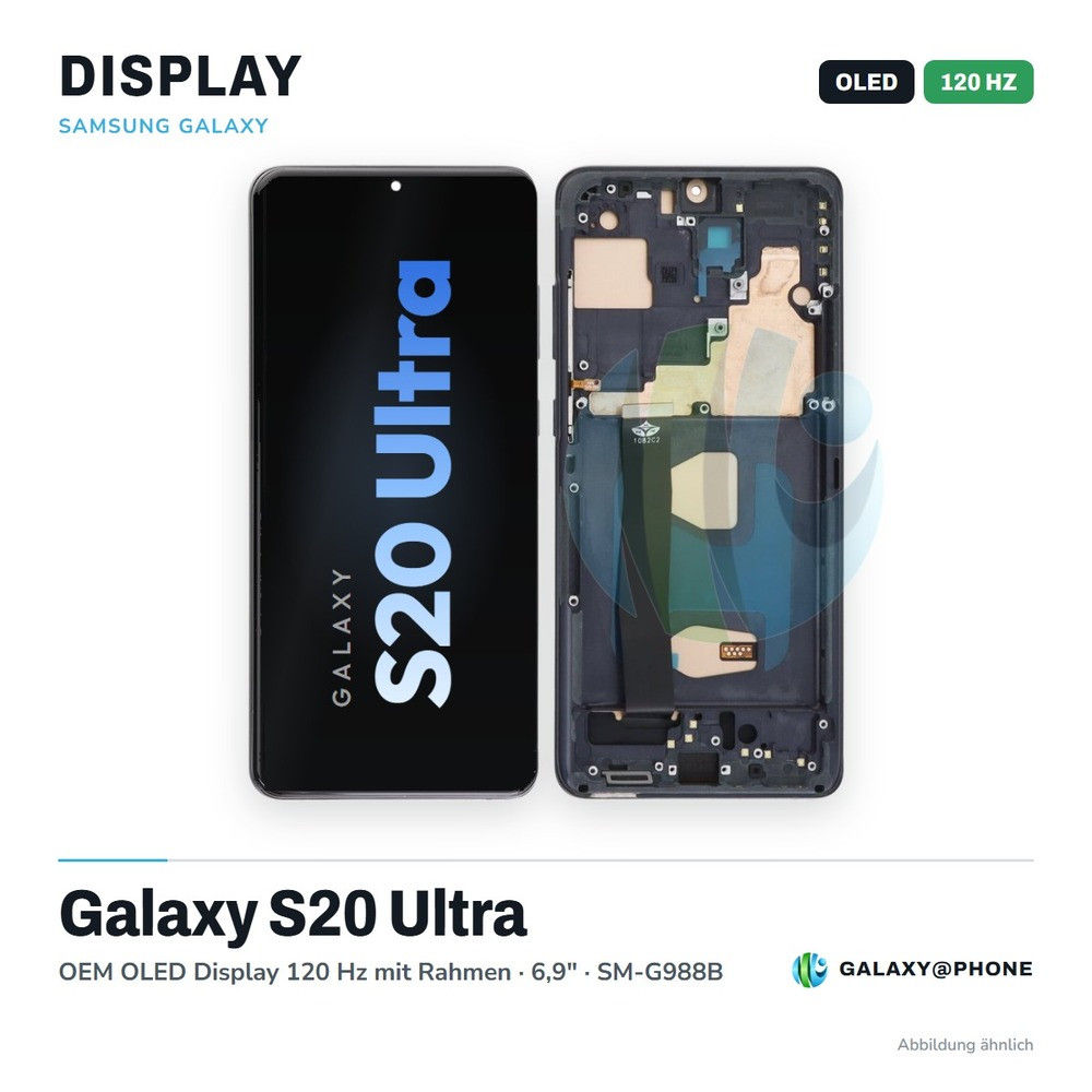 Samsung Galaxy S20 Ultra OEM OLED Display 120 Hz mit Rahmen