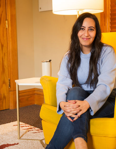 Verena Fawzy, M.S., LMFT, is a therapist in Kansas City who specializes in treating clients with trauma.