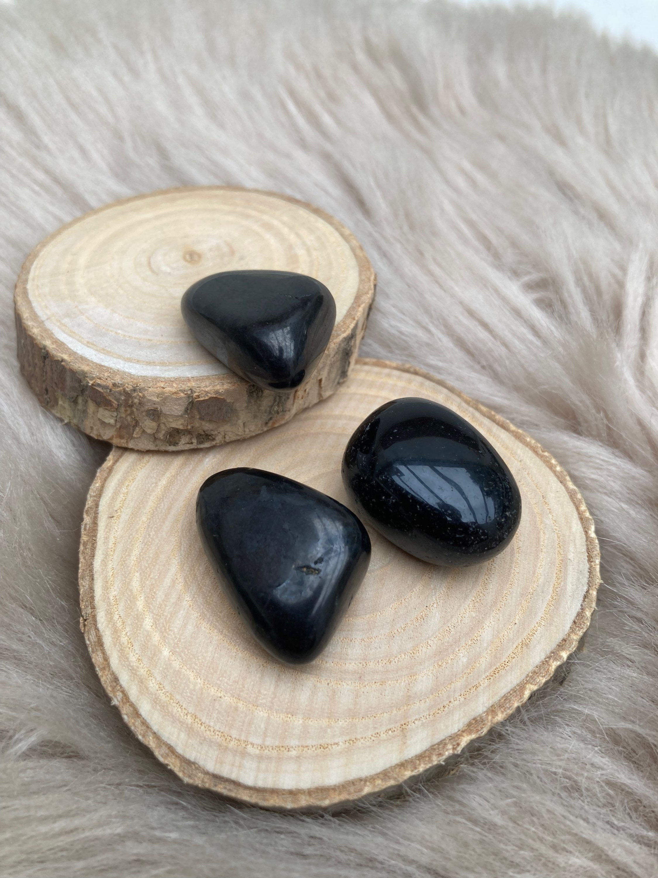 Shungiet trommelsteen