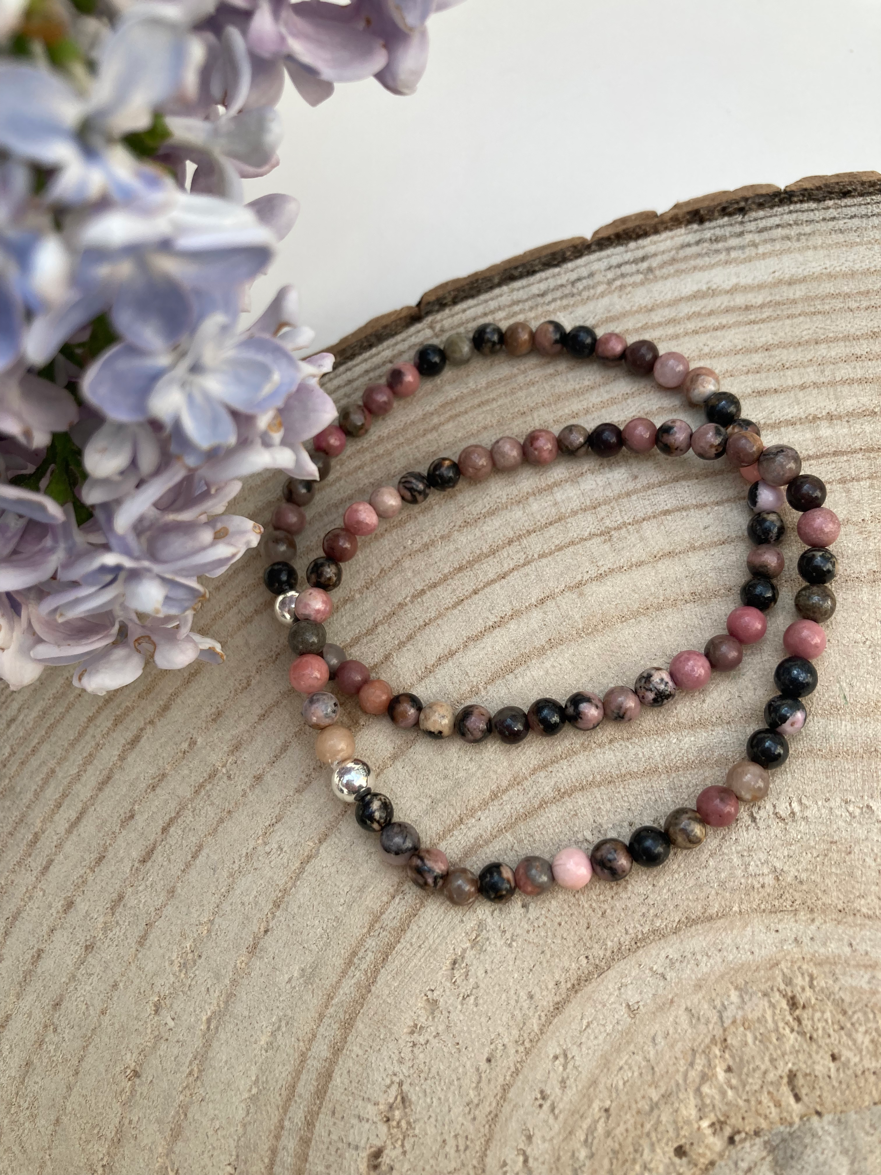 Rhodoniet armband 4mm