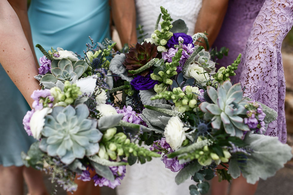 Dusty Tones Bridesmaid Bouquets