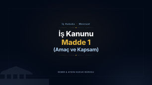 İş Kanunu Madde 1: Amaç Ve Kapsam (Güncel Metin) İş Hukuku Avukatı