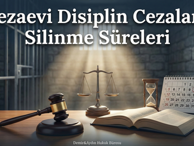 Cezaevi disiplin cezaları silinme süreleri ve infaz yanması tablosu ve disiplin affı