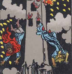 【塔羅主牌】【16】高塔 (The Tower) 正位/逆位愛情意思,解析