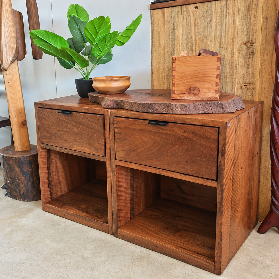 Warm wooden showroom furniture display