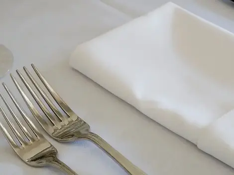 Folded napkins for Burnley town centre gastropub, ProLinen hire