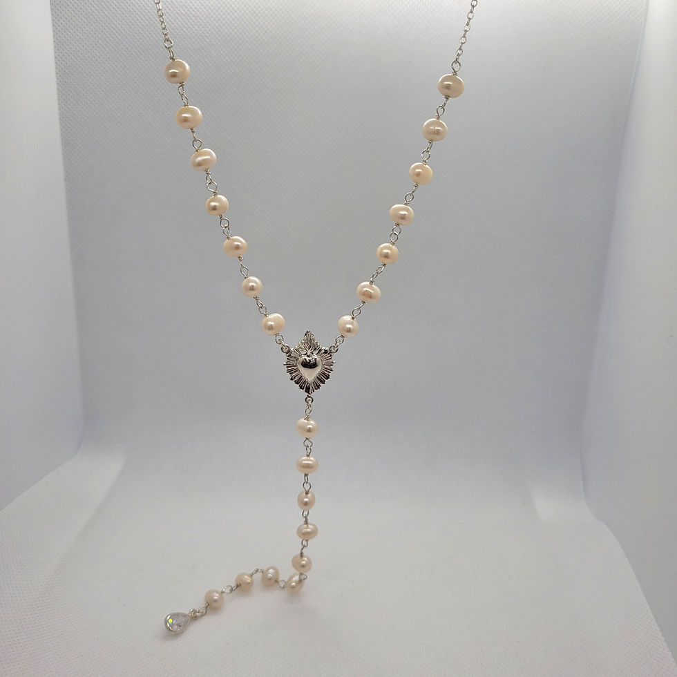 Miniatura: Collar corazón sagrado de perlas