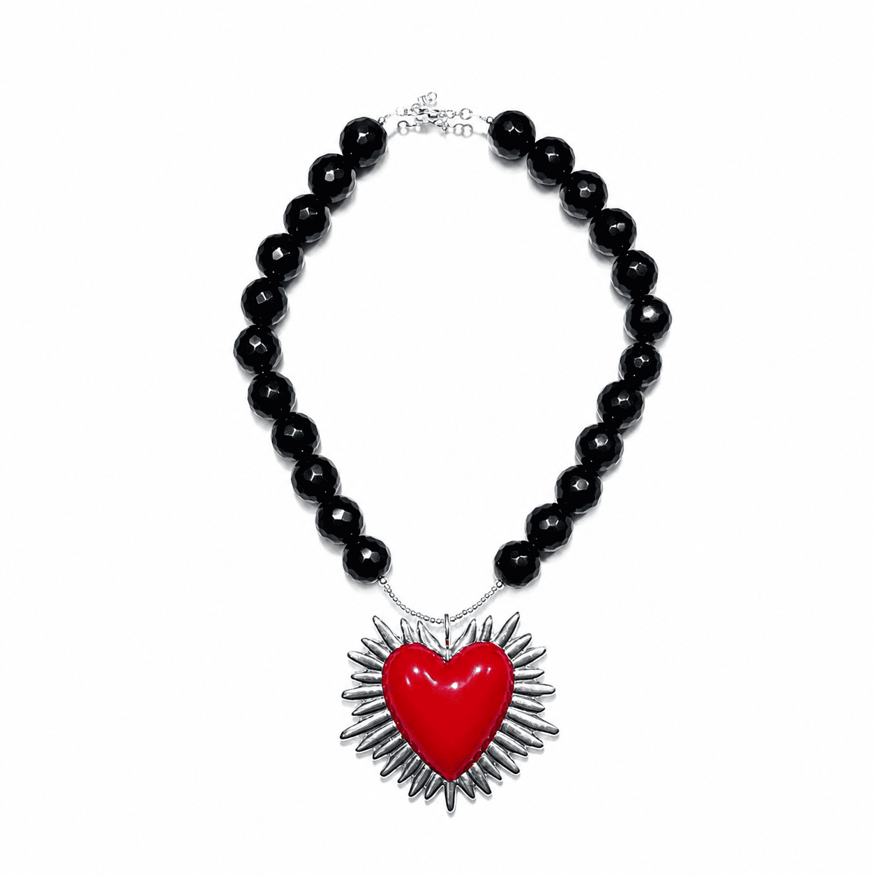 Collar Corazón Ónix
