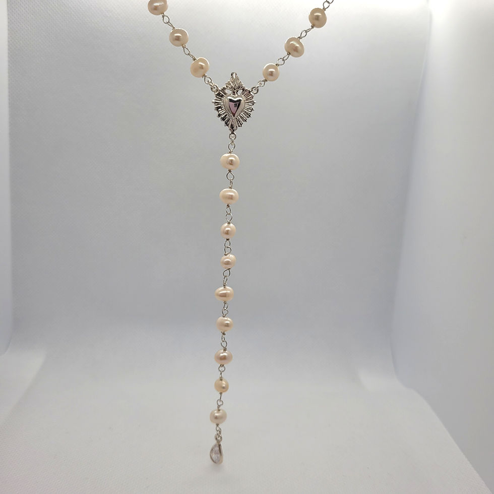 Miniatura: Collar corazón sagrado de perlas