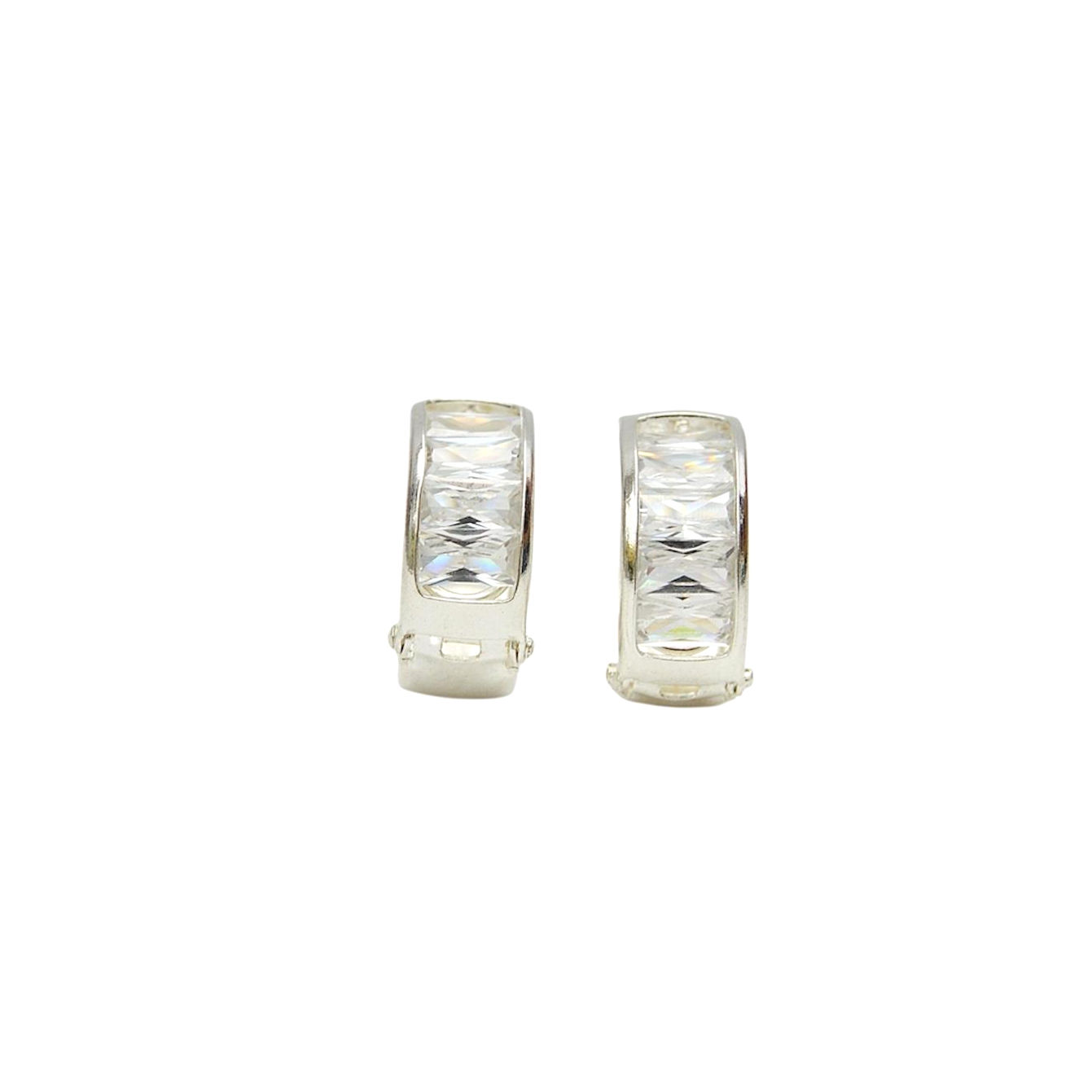 Arracadas mini con zirconia rectangular