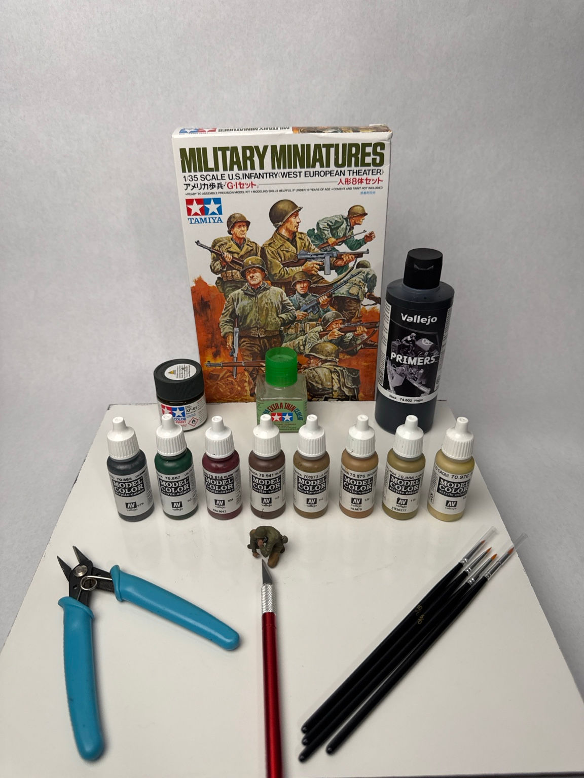 Beginner WWII Figure Painting Kit (1/35 Scale)