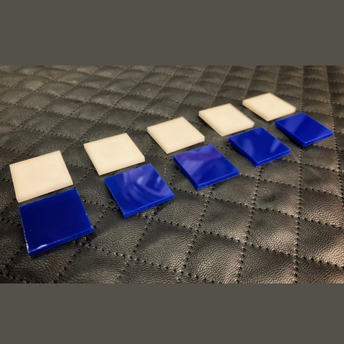 Acrylic Tiles Blue & White Set of 10 Squares thesmugglersroom