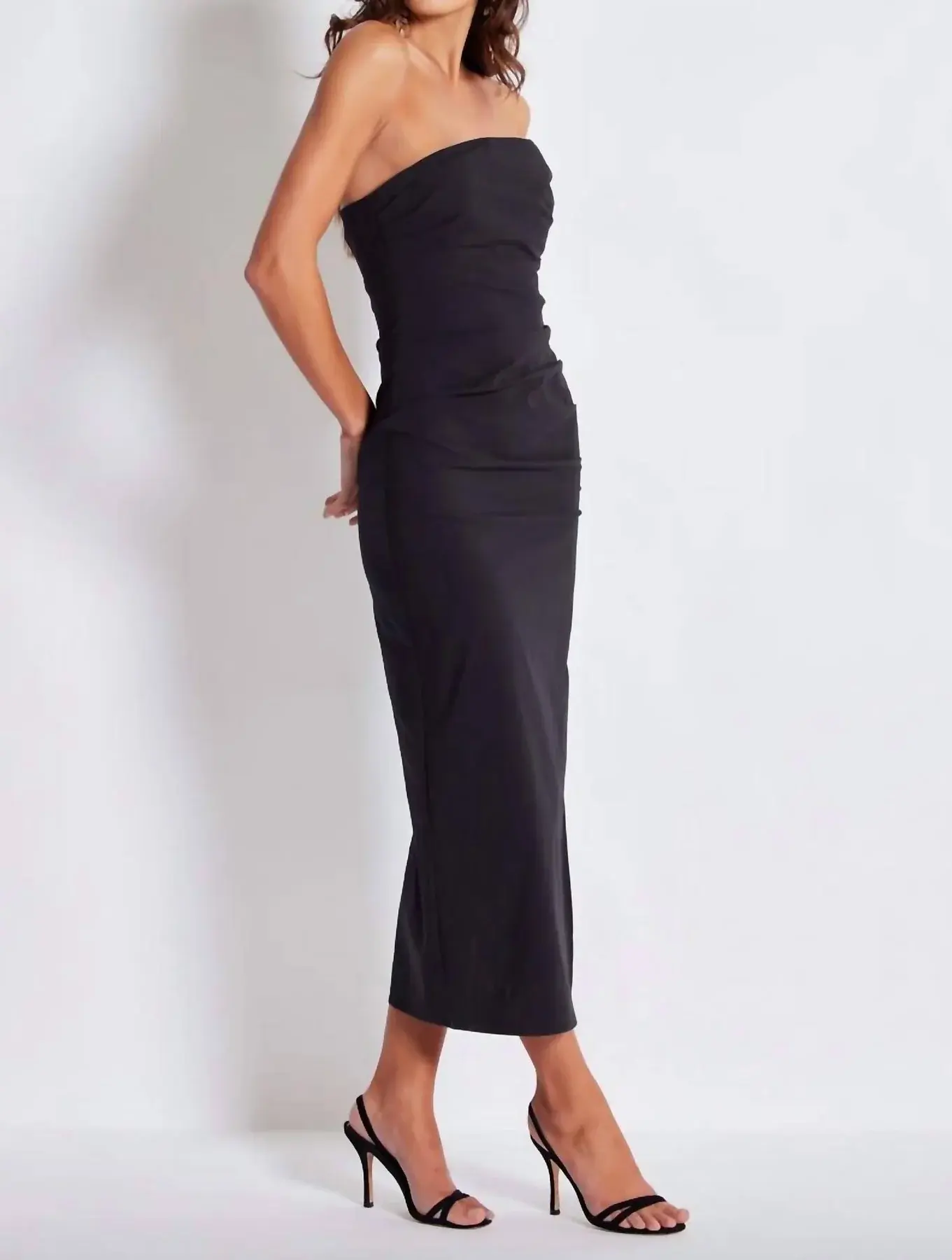 Naomi Strapless Dress Black