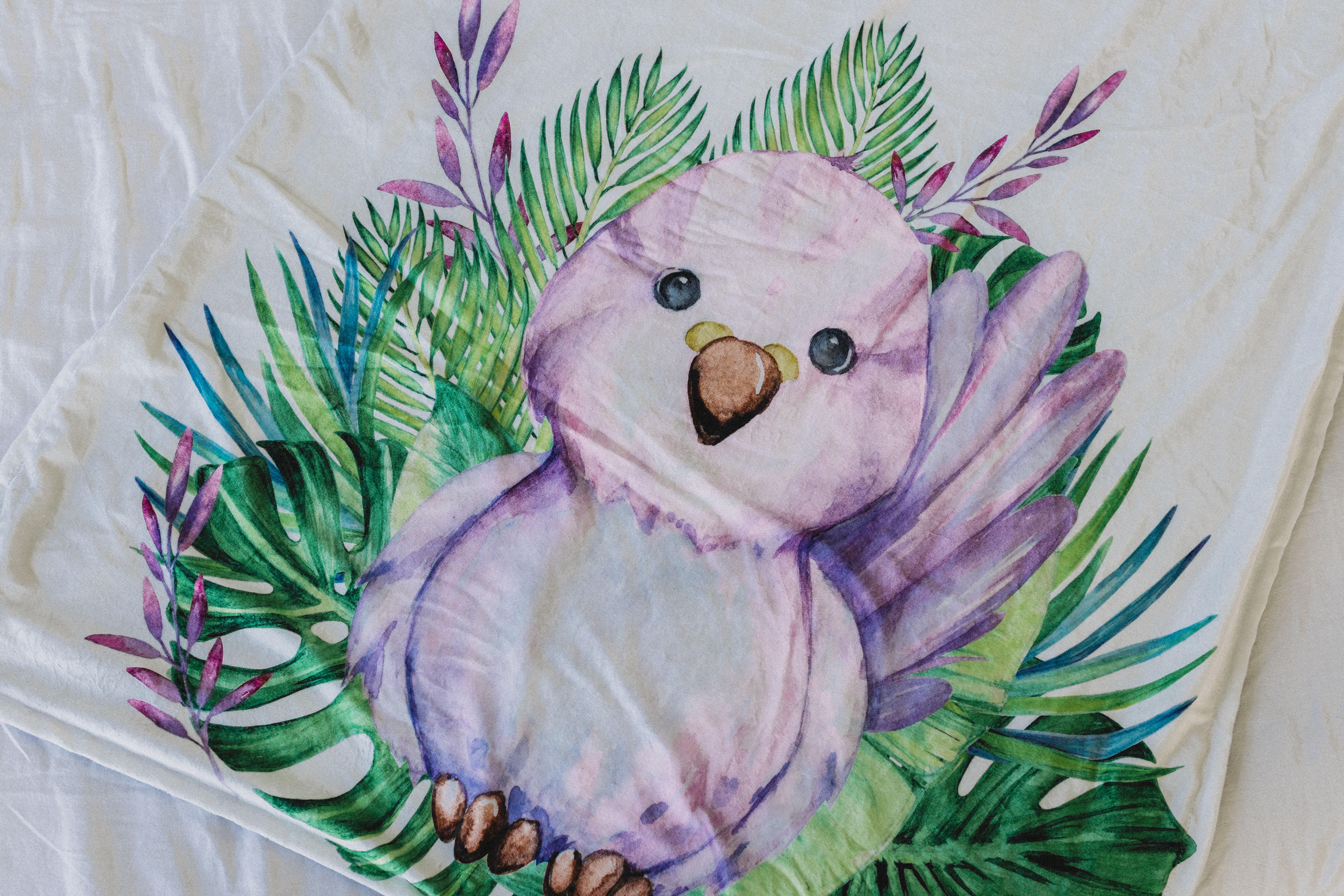 Doudou / Literie en minky | Perroquet coquette