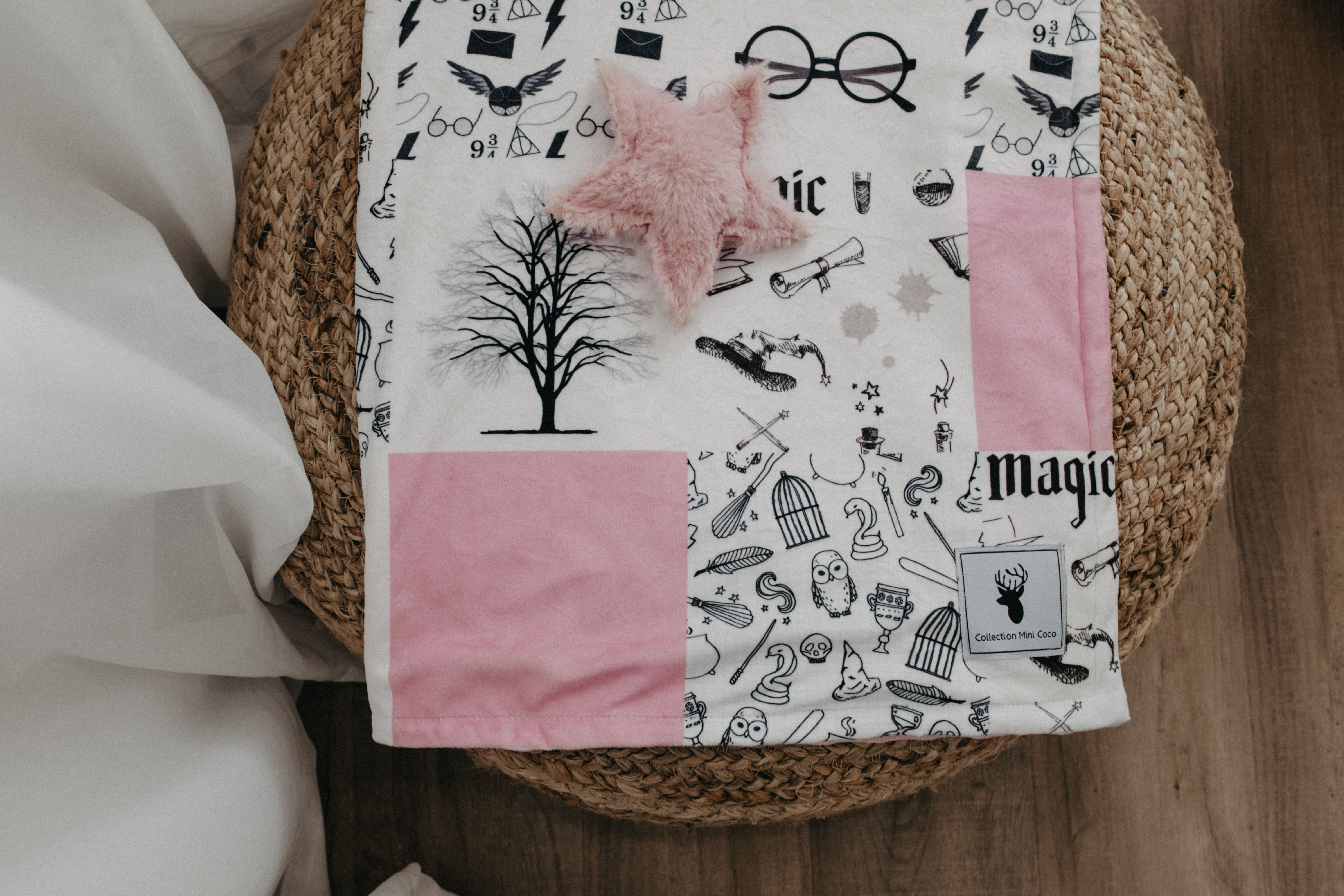 Doudou en minky | literie | Patchwork Harry Potter rose