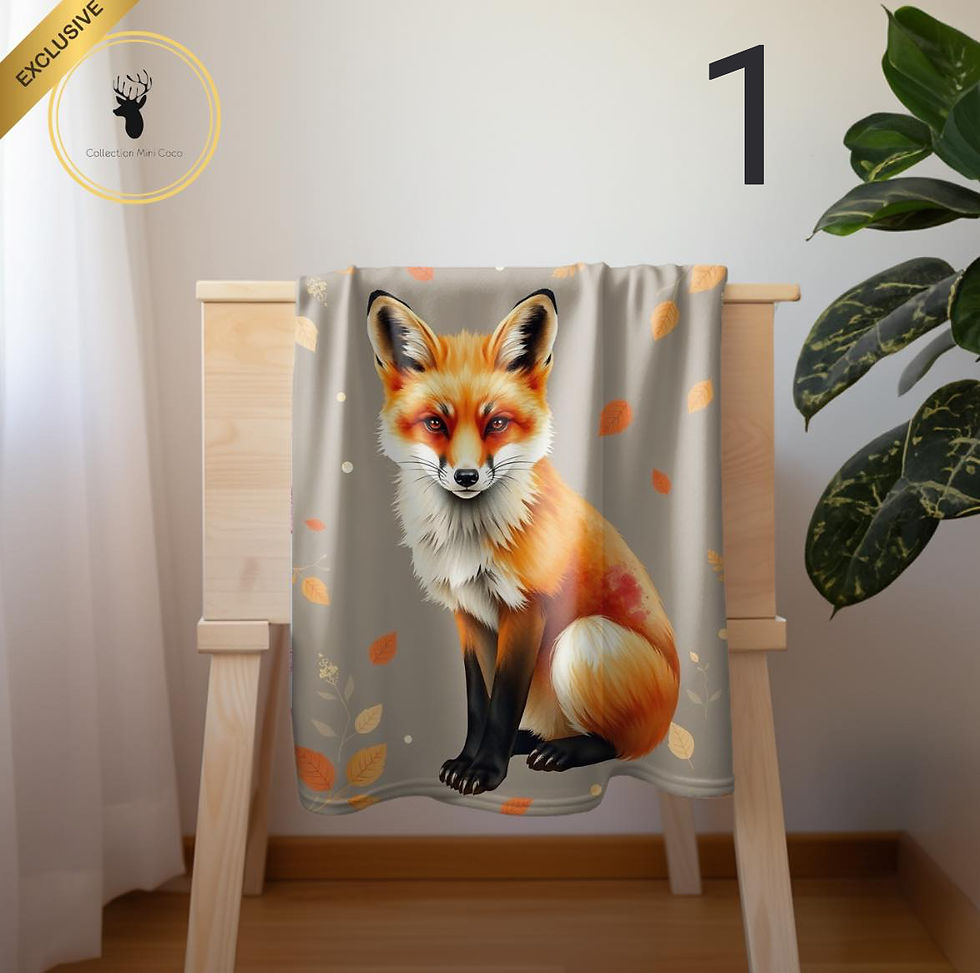 Doudou en minky | Enfant et adulte |Renard d'automne