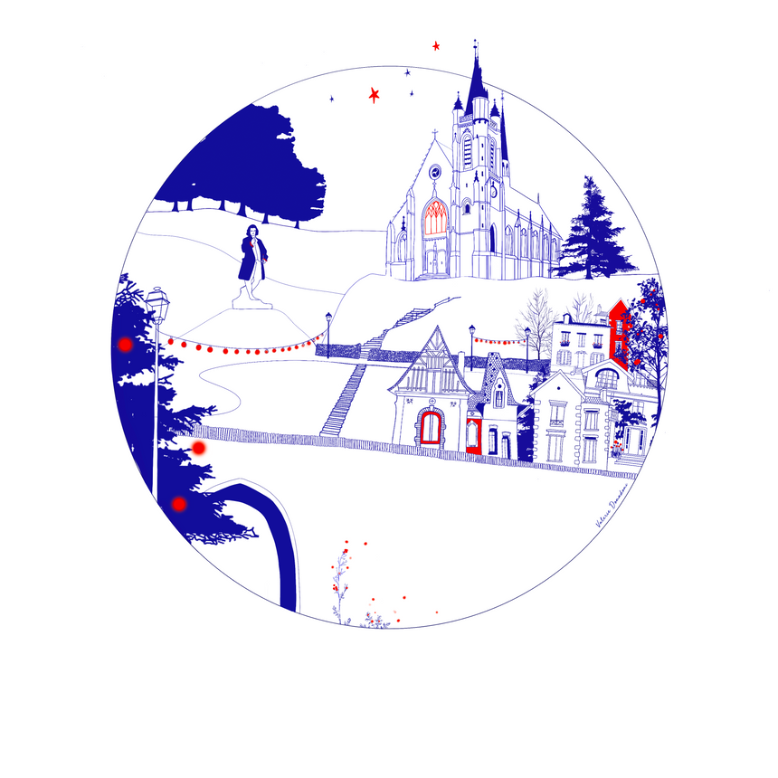 Illustration de la carte de vœux 2021 de Montmorency