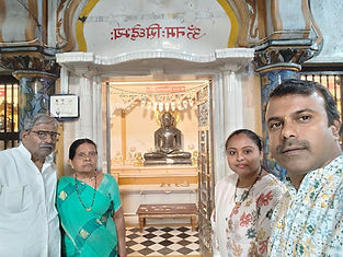 family pic in temple