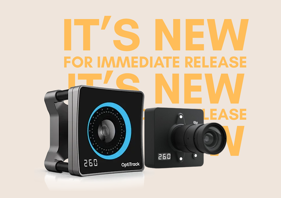 Nueva generación de cámaras OptiTrack PrimeX 260 para grandes espacios: más precisión y eficiencia