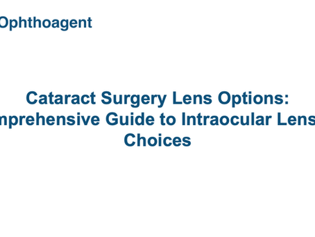 cataract surgery lens options
