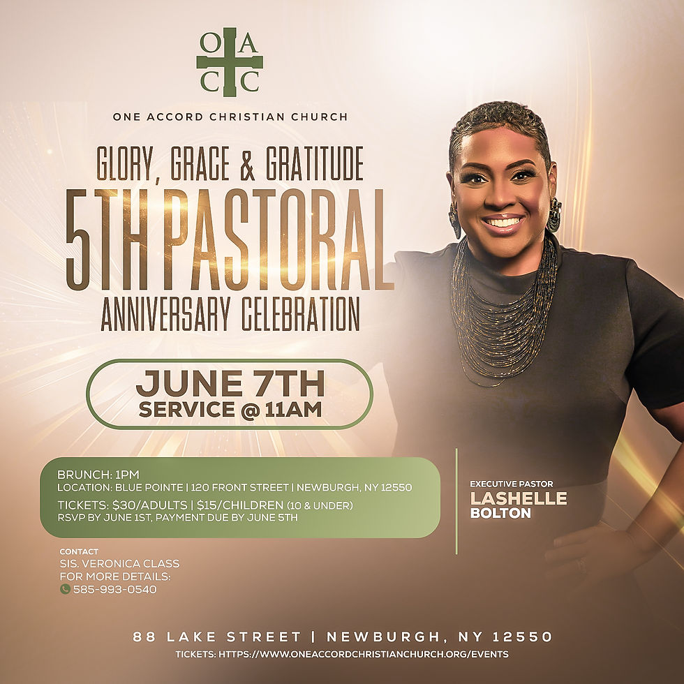 Pastor B's Glory, Grace & Gratitude 5th Pastoral Anniversary Brunch