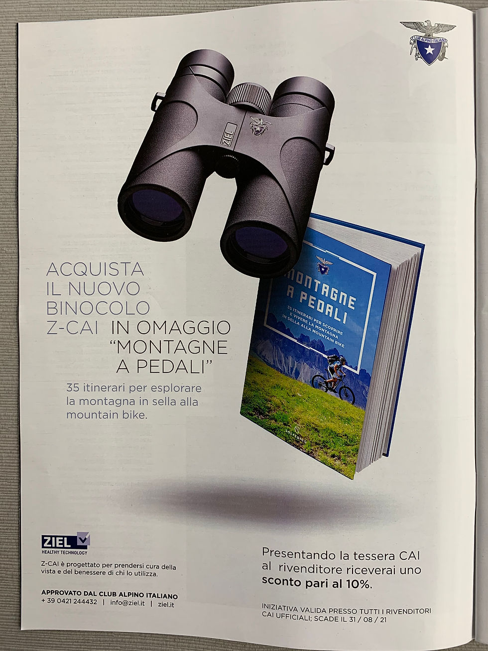 Miniatura: NUOVO BINOCOLO Z CAI 25   -  cod. 22.91.13   8X25 grigio