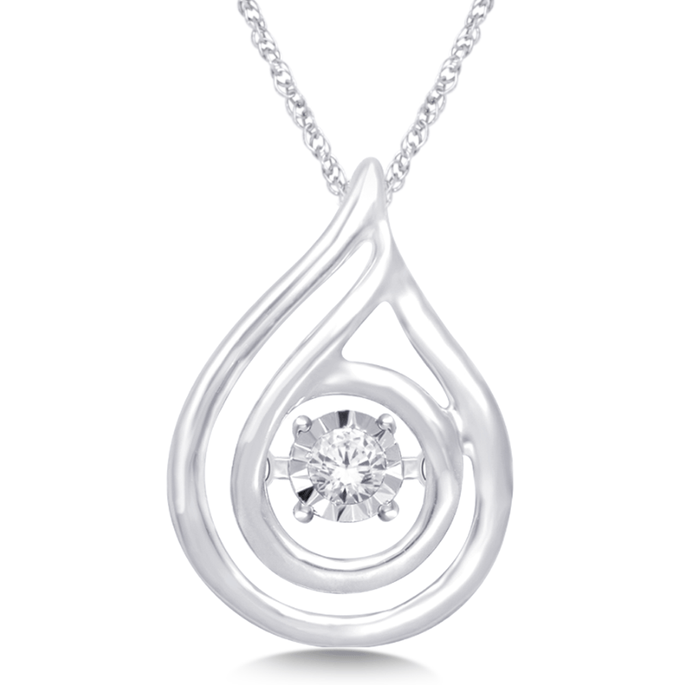 Glittering Stars™ Sterling Silver Pendant w/Chain randallsjewelry