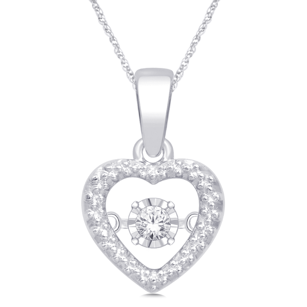 Glittering Stars™ Sterling Silver Pendant w/Chain | randalls-jewelry