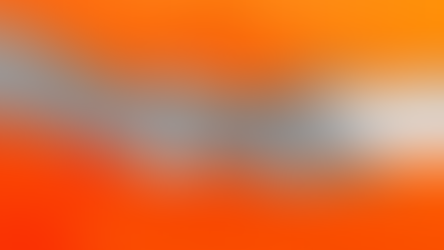 Black-and-white close-up of two people clasping forearms in a supportive handshake against a bright orange abstract background.