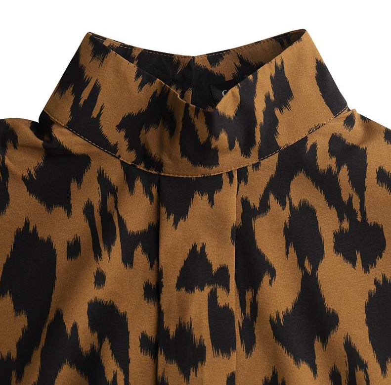 Thumbnail: Leopard Print Oversize Blouse