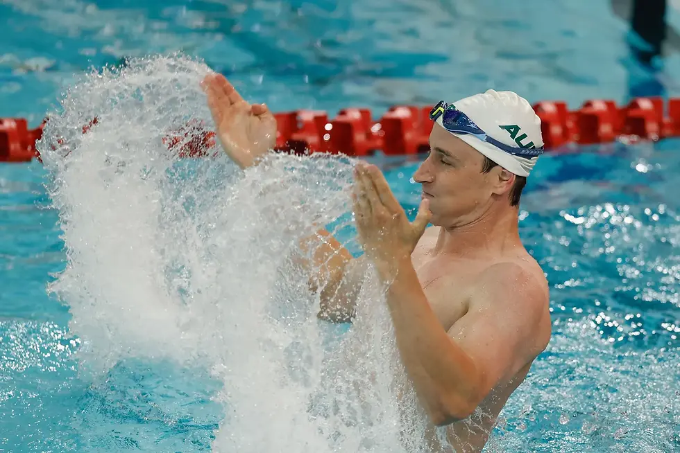 Cameron McEvoy competes in the men’s 50-meter freestyle at the 2026 China Swimming Open in Shenzhen, China. McEvoy broke the 17-year-old world record with a time of 20.88 seconds.