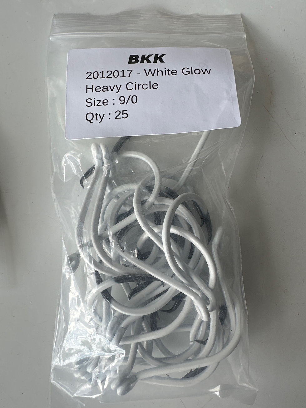 Thumbnail: BKK Heavy Circle Hooks - 2012017 White Glow Bulk 25pkt