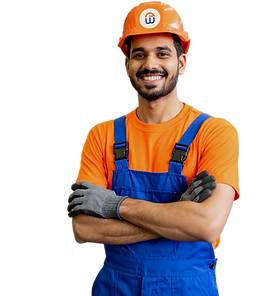 Firefly_A male factory worker from Nepal or India, standing confidently with arms crossed 