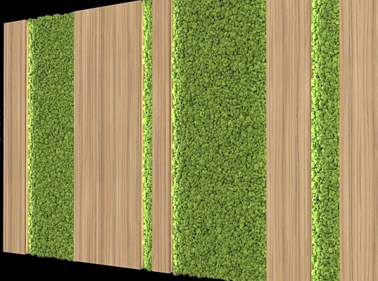 MOSS AND WOOD WALL DESIGN