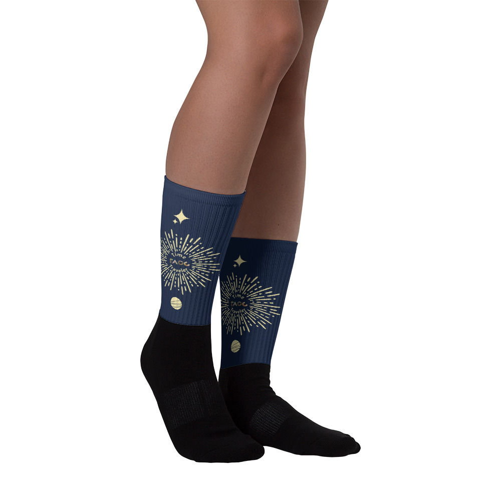 Time Traveler Socks in Navy
