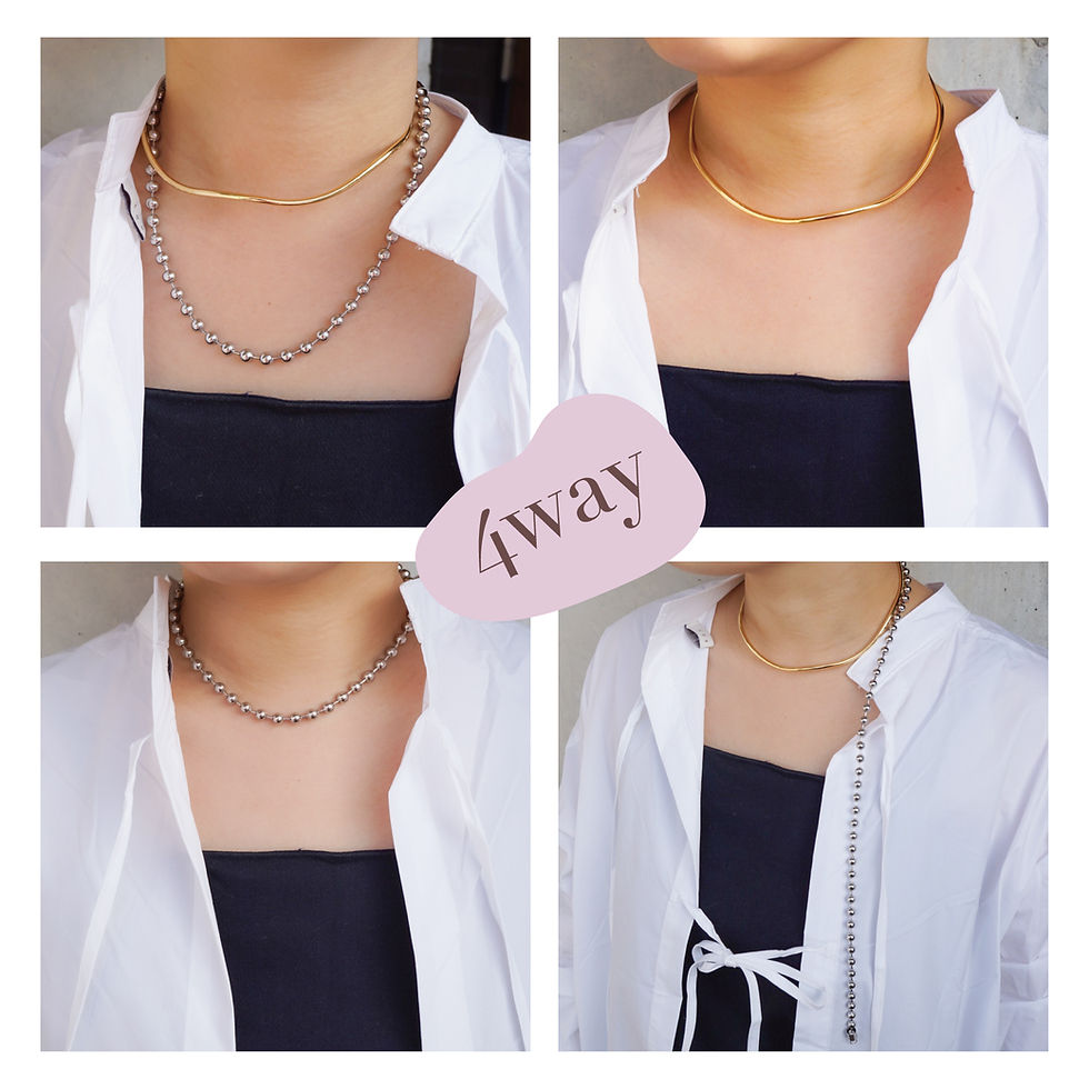 Thumbnail: 4way Choker (Stainless/14K Gold Plated)