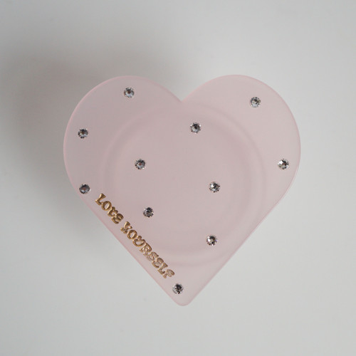 Shiny Heart Smartphone Grip -Pink×Clear- | SALAH