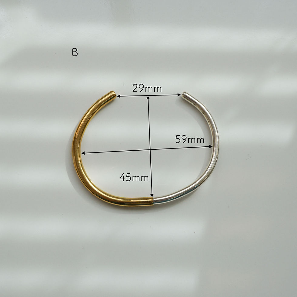 Thumbnail: Silver925×Brass Thin Bangle