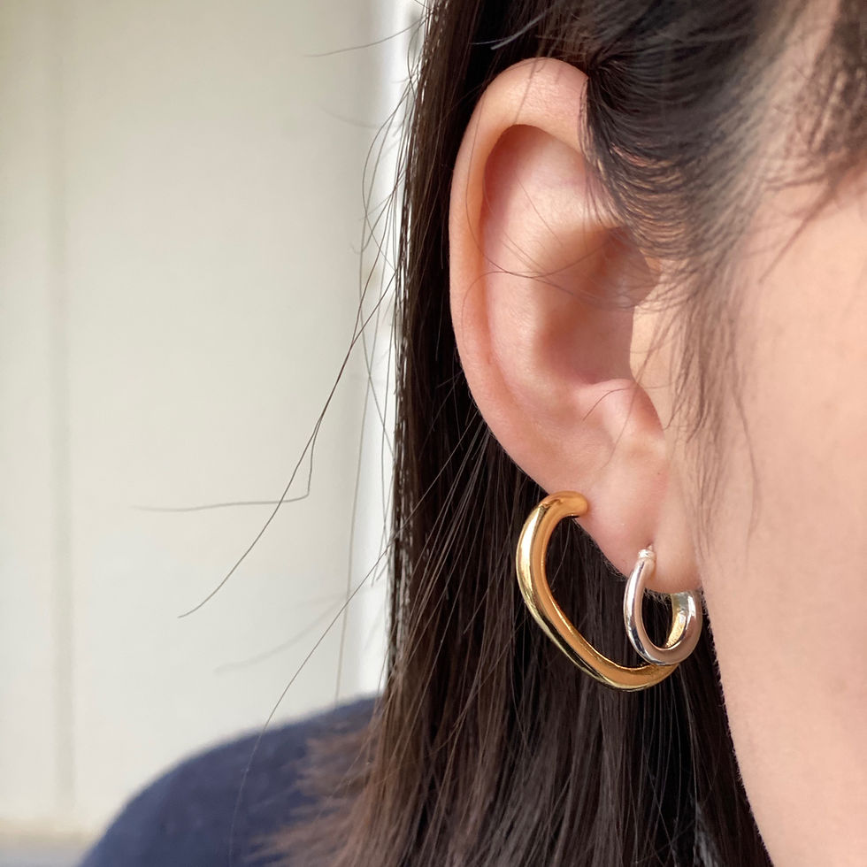 サムネイル： W Combi Pierce (SV925&14K Plated)