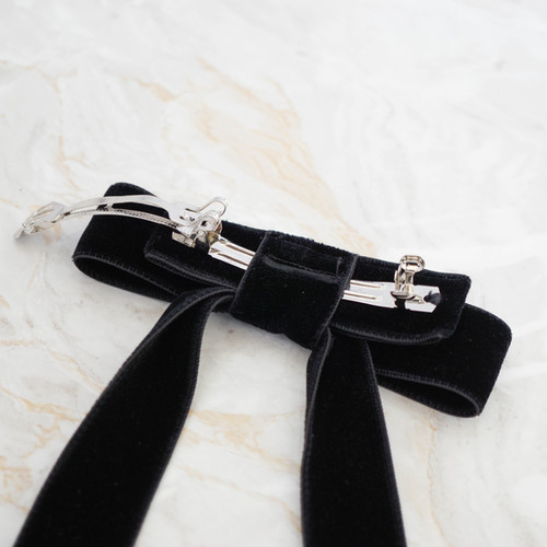 Velvet Ribbon Barrette | SALAH