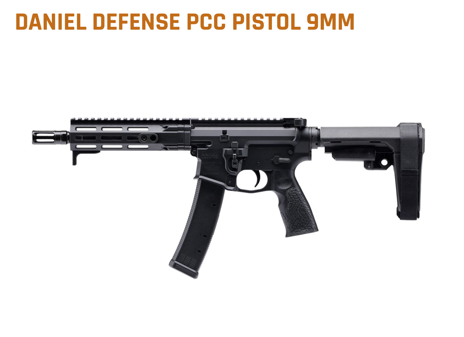 DD0218906272 PCC 9MM BLK 8.3" 30+1 BRACE 02-189-06272 9mm