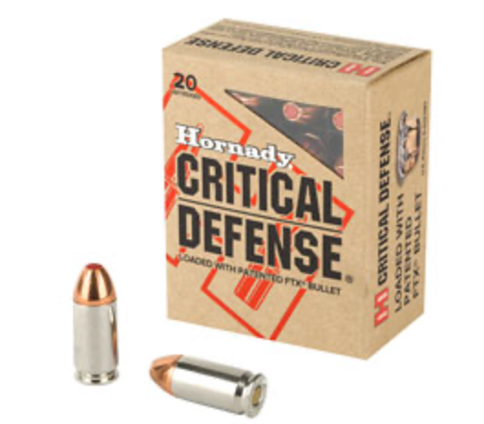 Hornady, Critical Defense, 45ACP, 185 Grain, FlexTip, 20 Round Box