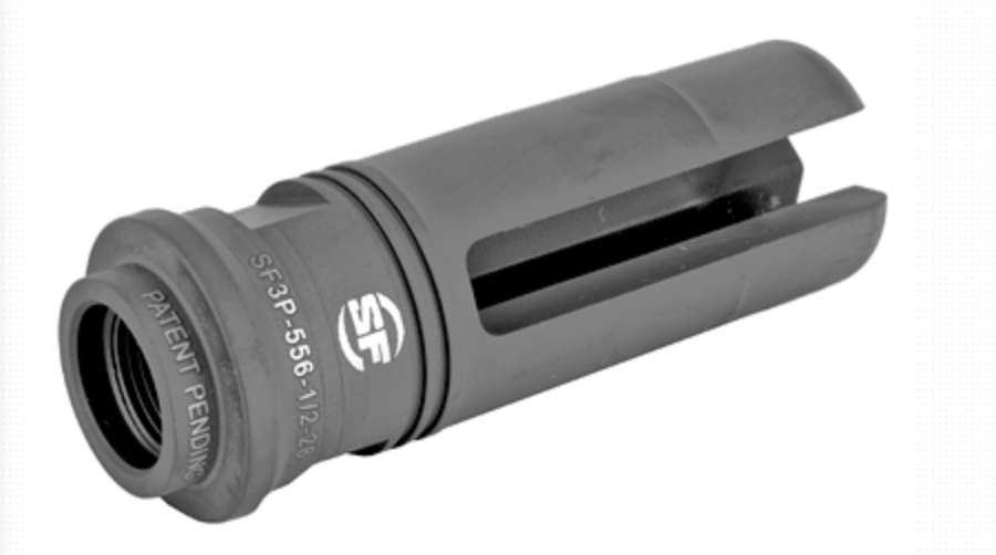 Surefire, SOCOM, Flash Hider/Suppressor Adapter, Three Prong, 5.56 NATO, 1/2X28,