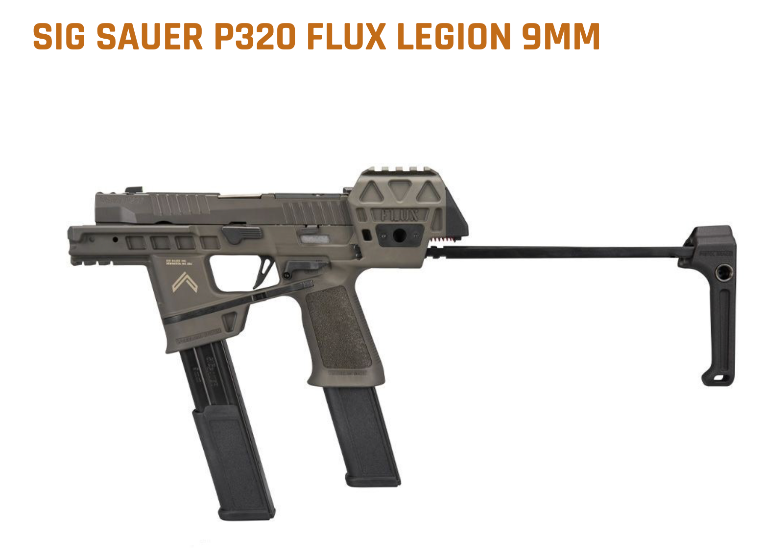 SI320FLUX9LEG P320 FLUX LEGION 9MM GRAY 30+1 320FLUX-9-LEGION 9mm