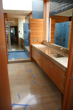 Buxy limestone bathroom